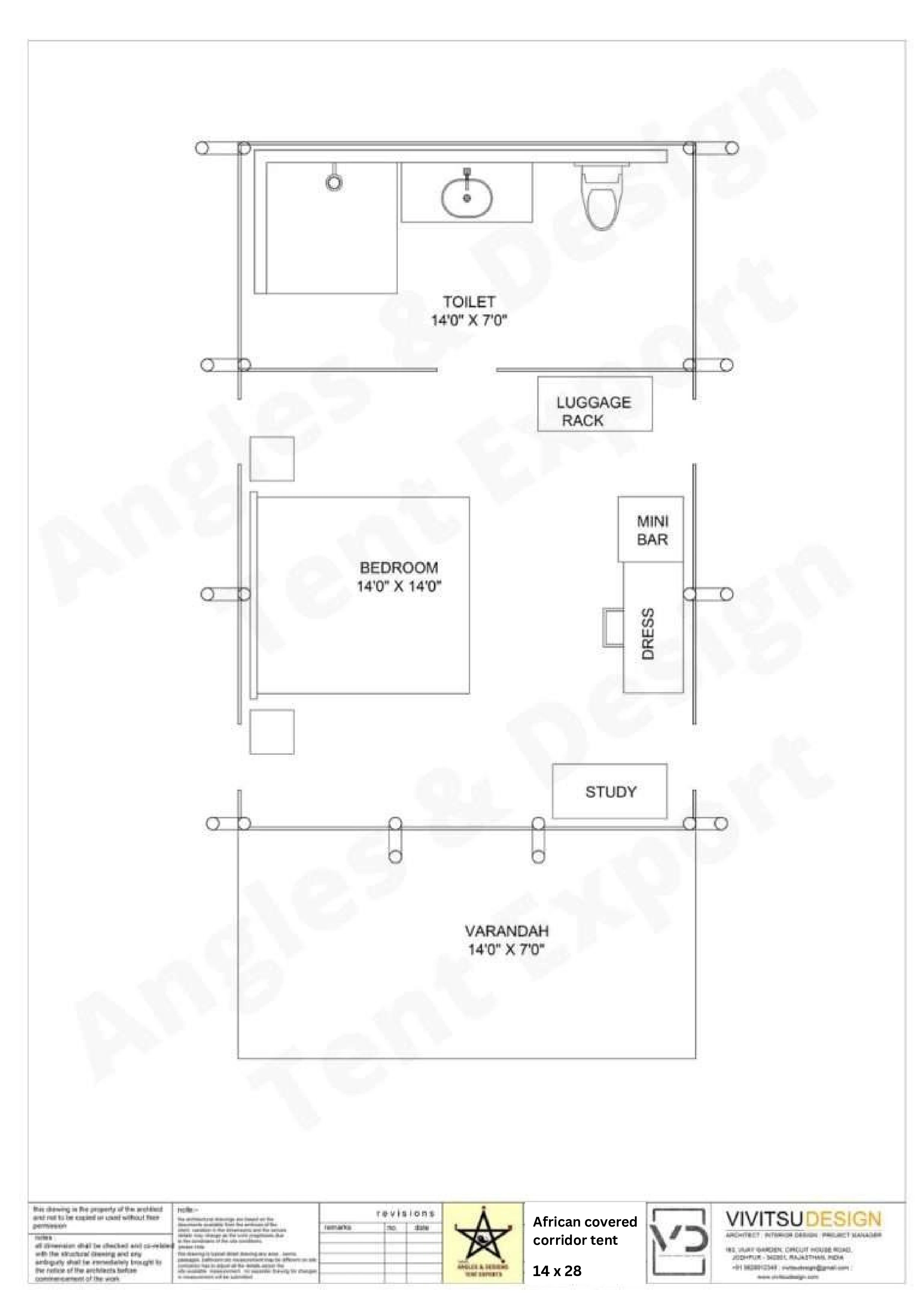 12x24 Tent Plumbing Layout